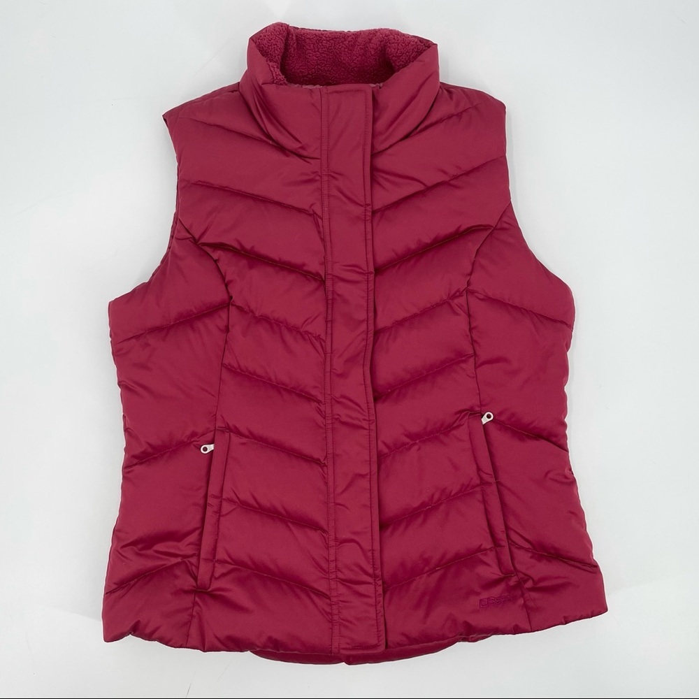 Women's Red Eddie Bauer Goose Down Puffer